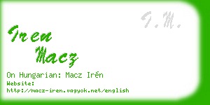 iren macz business card